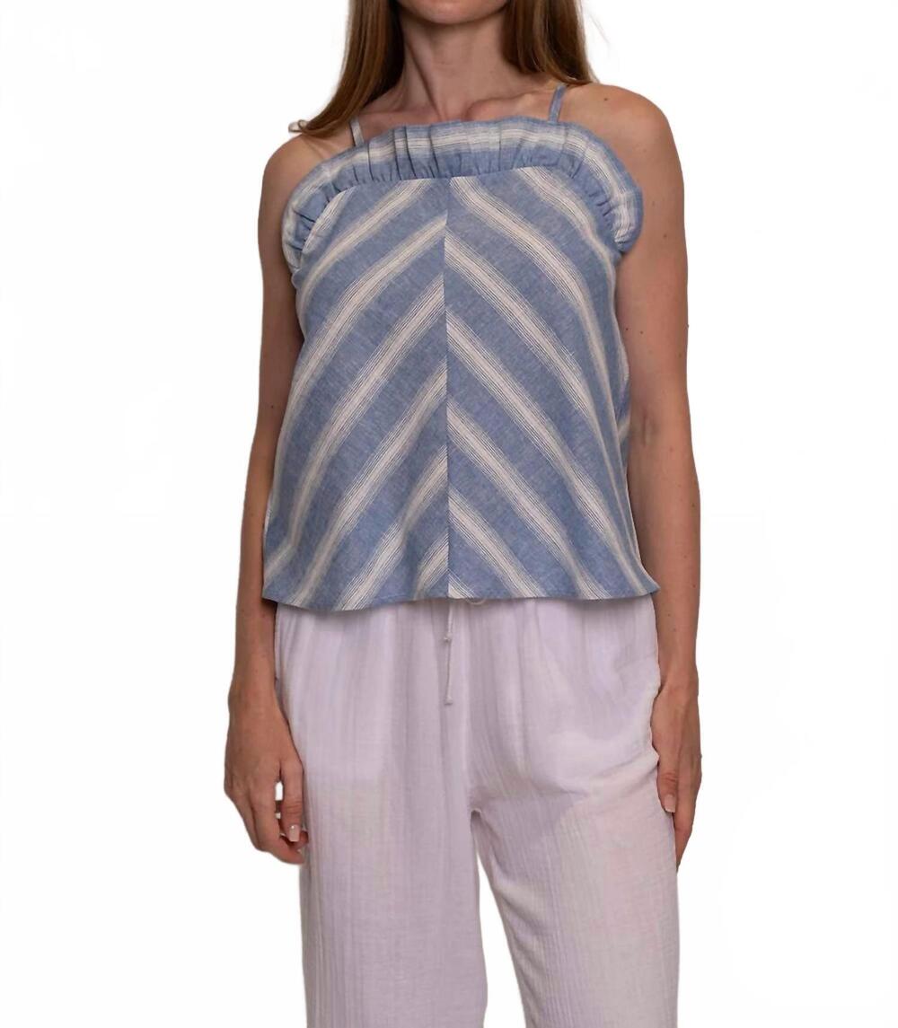 NEW STARKX lollie sleeveless top in blue stripe